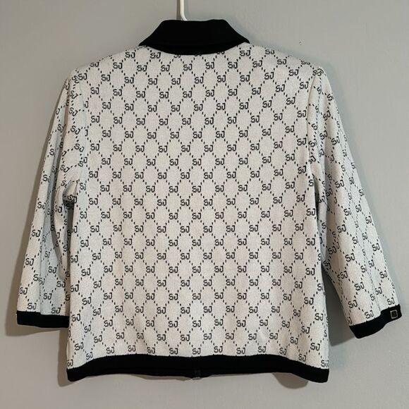 Vintage St. John Collection 2001 Gold Clasp Full Zip Cardigan 4 - Picture 5 of 10